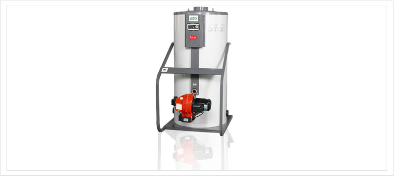 Vertical medium sized oil and gas boiler